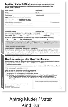 Antrag Mutter / VaterKind Kur